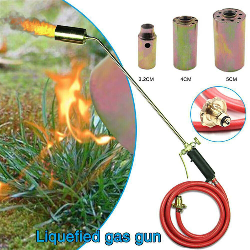 Long Arm Propane Butane Gas Torch Burner Blow Kit Roofers Roofing Brazing-Hose