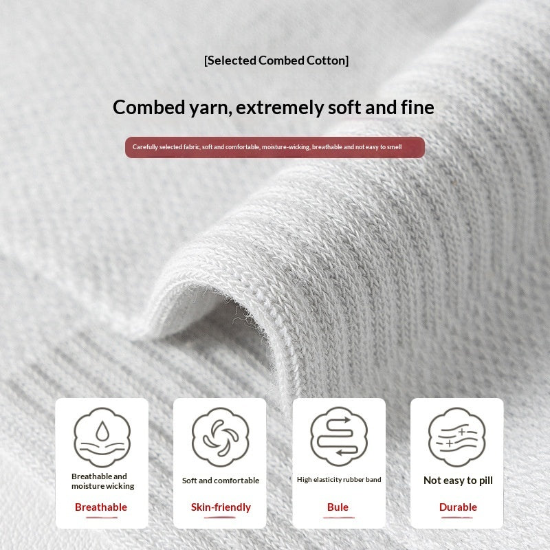 Summer Pure Short Cotton Socks For Teenagers