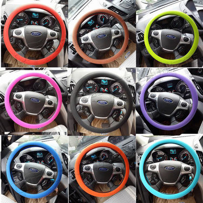 Housse de volant antidérapante en silicone pour voiture