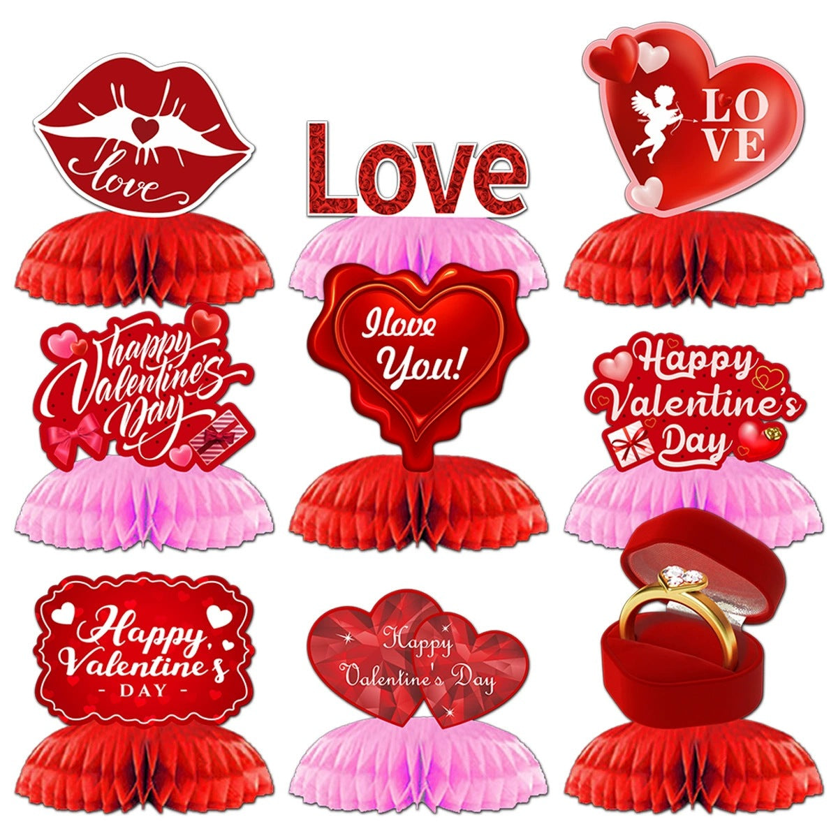 Wedding Proposal Party Table Decoration LOVE Honeycomb Ornament Customization