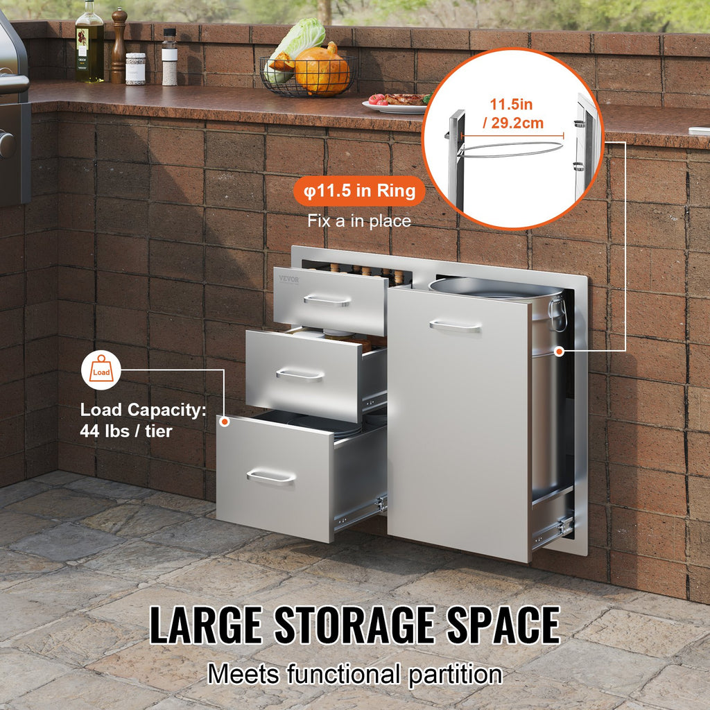 Outdoor Kitchen Door Drawer Combo