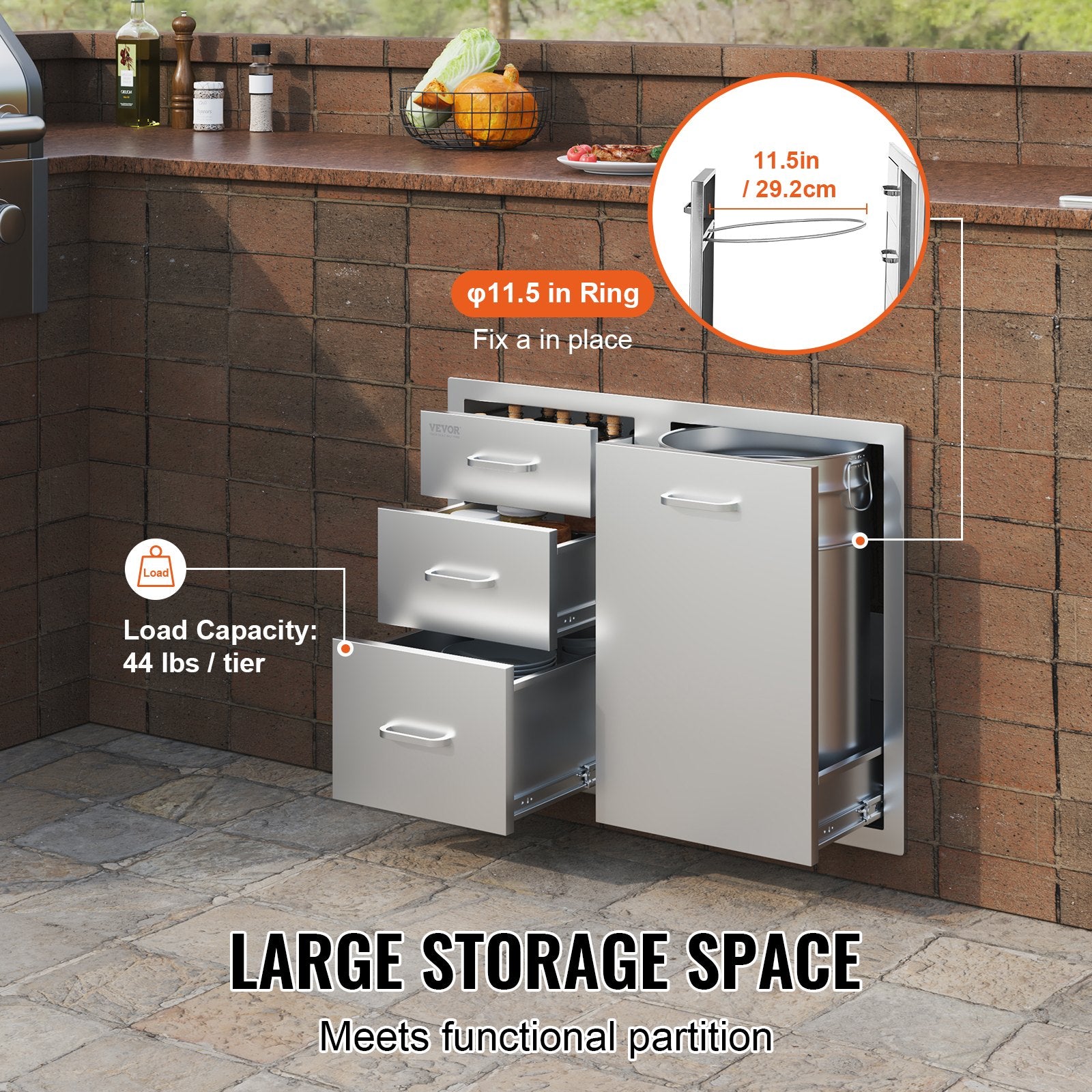 Outdoor Kitchen Door Drawer Combo