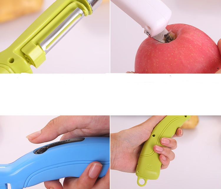 Éplucheur électrique multifonctions, lame en acier inoxydable, de fruits et pommes de terre