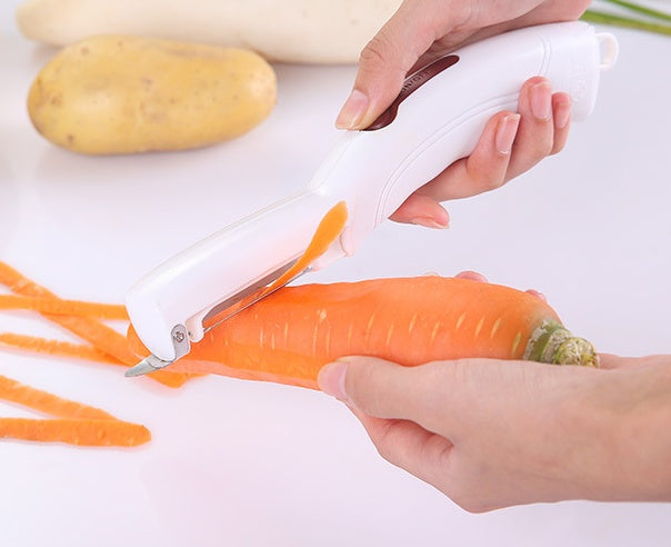 Éplucheur électrique multifonctions, lame en acier inoxydable, de fruits et pommes de terre