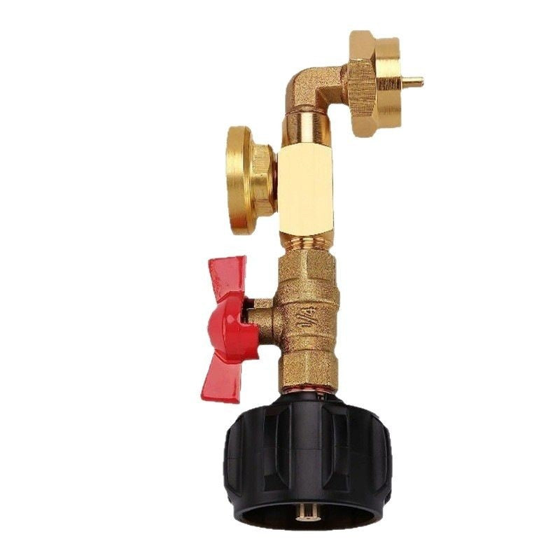 Propane Bottle Inflatable Connector With Luminous Strap Ball Valve