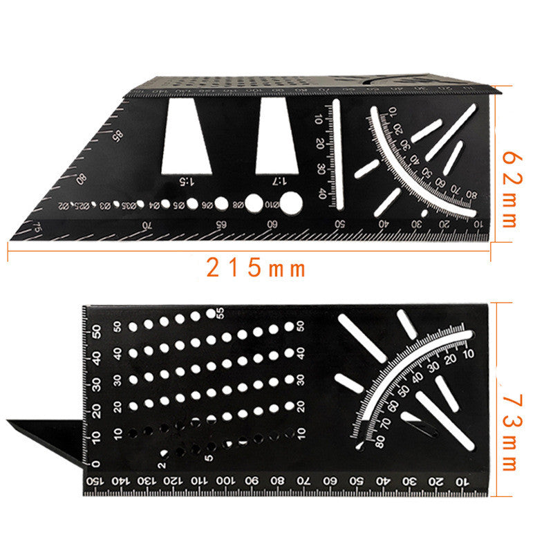 Aluminum Alloy Three-Dimensional Woodworking Ruler