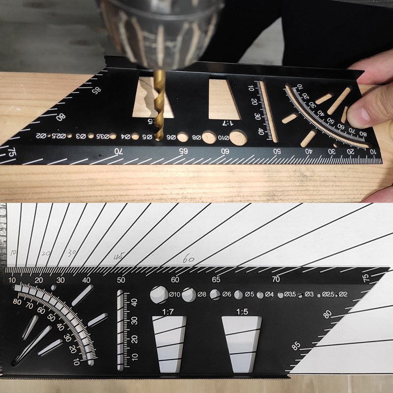 Aluminum Alloy Three-Dimensional Woodworking Ruler
