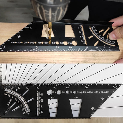 Aluminum Alloy Three-Dimensional Woodworking Ruler
