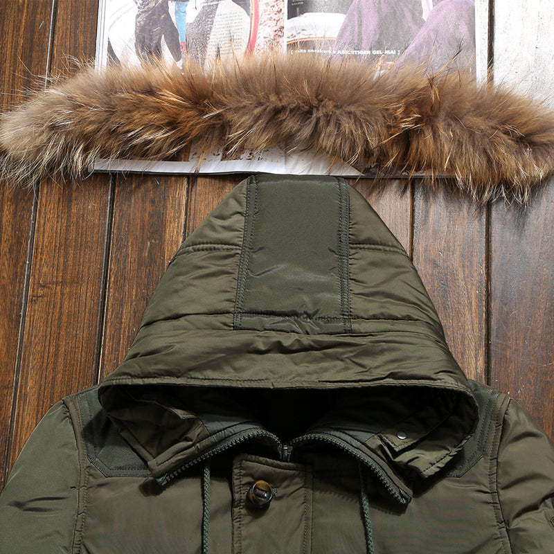 Manteau pour homme courte en duvet de canard blanc