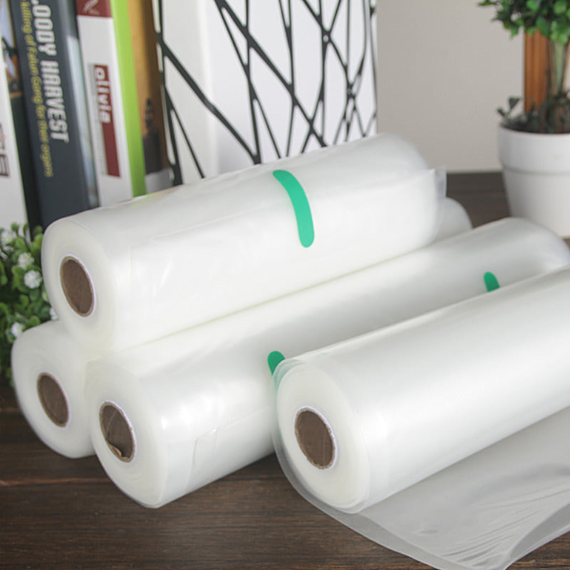 Textured Roll Bag Food Transparent Plastic Thread Reticulated Air Pumping Fresh-Keeping Packaging Vacuum Bag Food Cooked Food Household