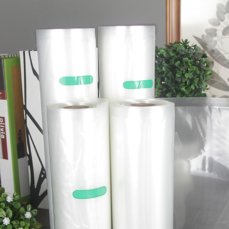 Textured Roll Bag Food Transparent Plastic Thread Reticulated Air Pumping Fresh-Keeping Packaging Vacuum Bag Food Cooked Food Household