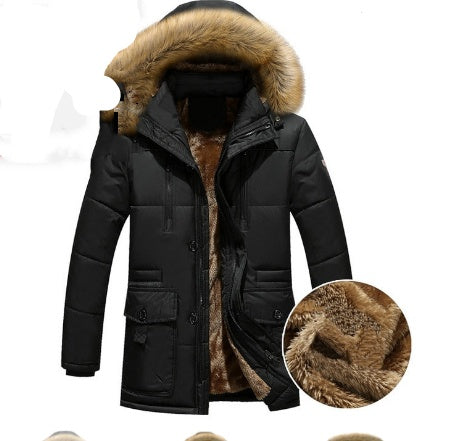 Parka d'hiver pour homme à capuchon