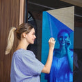 Miroir carrés autoadhésifs, papier peint cristal 3D pour chambre, salon, salle de bain