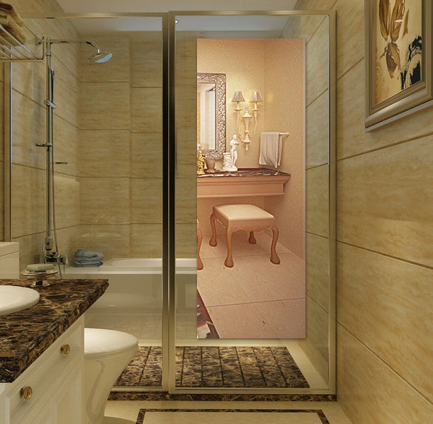 Miroir carrés autoadhésifs, papier peint cristal 3D pour chambre, salon, salle de bain