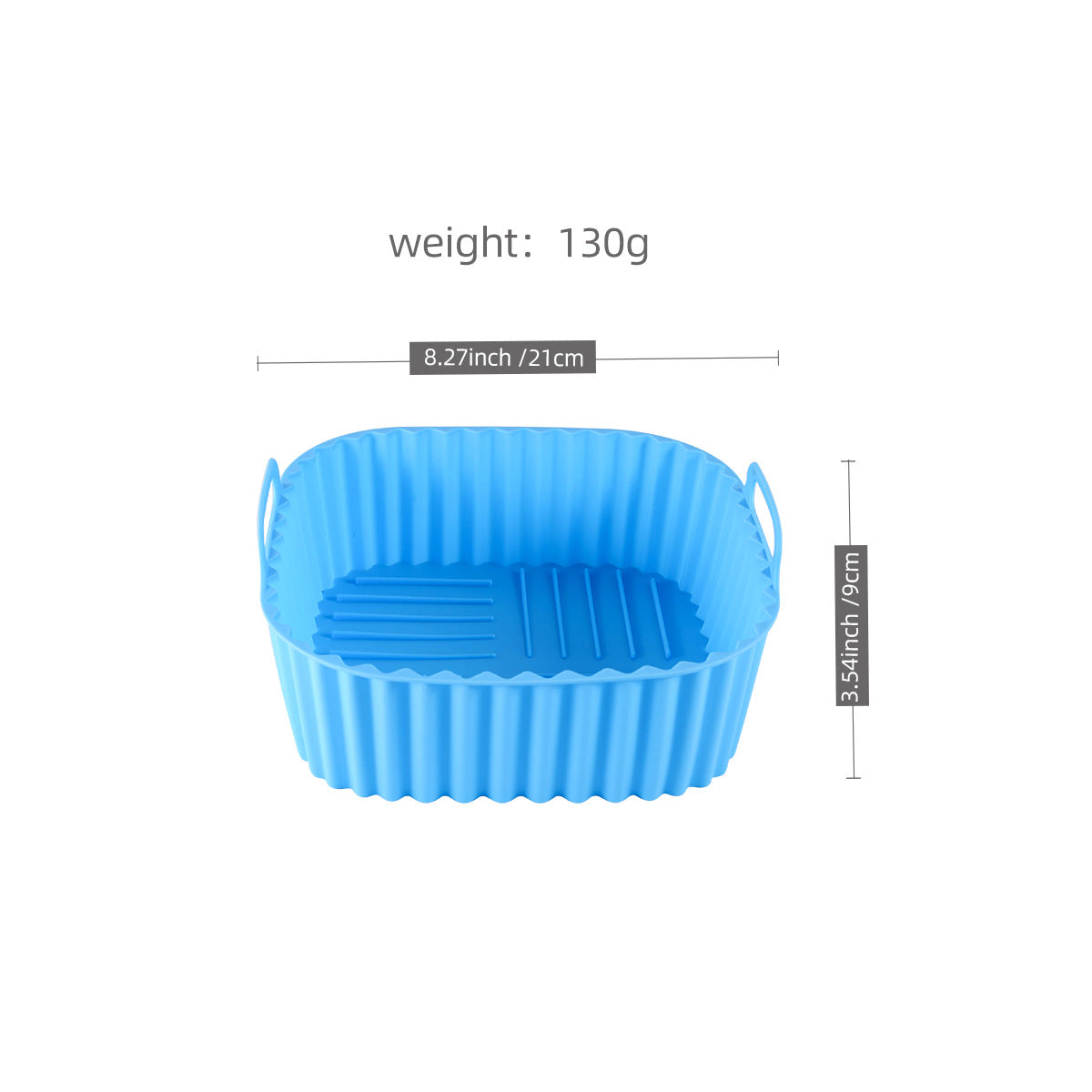 Plateau carré en silicone comestible multicolore pour friteuse à air