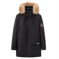 Manteau pour homme mi-longue épaisse en duvet de canard blanc