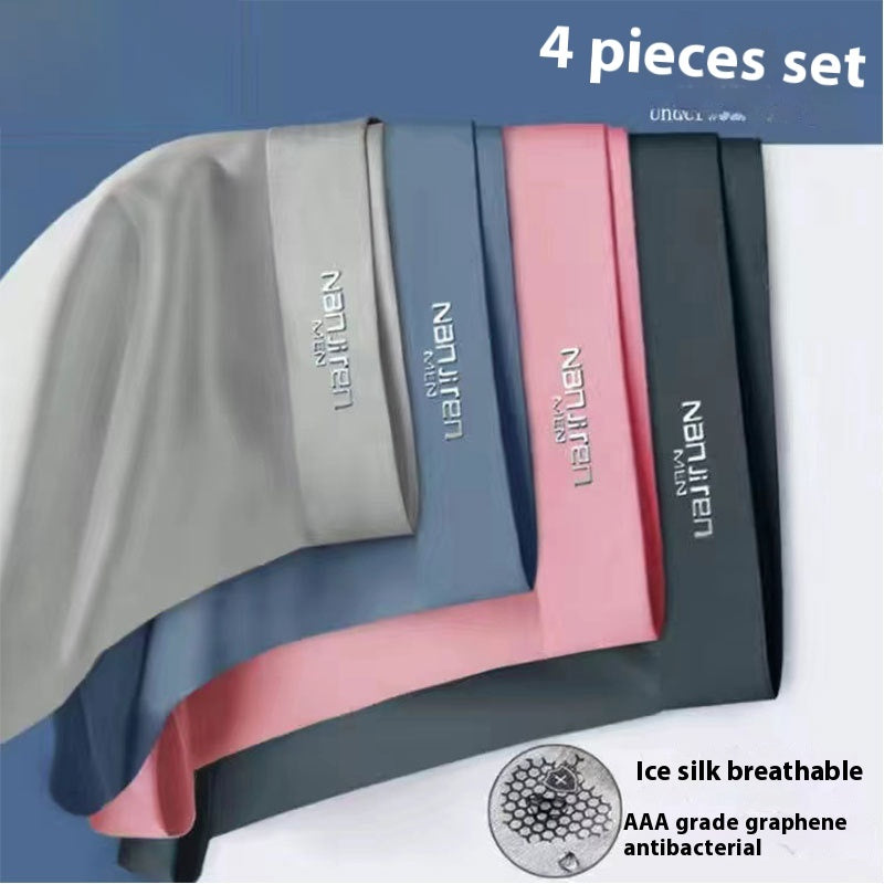 Ice Silk Men's Boyshorts Graphene Antibacterial