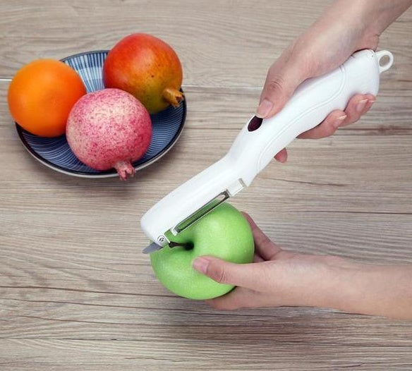 Éplucheur électrique multifonctions, lame en acier inoxydable, de fruits et pommes de terre
