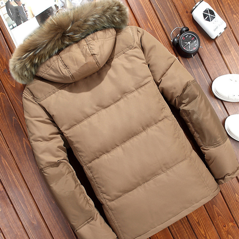 Manteau pour homme courte en duvet de canard blanc