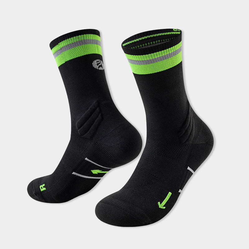 Mens And Womens Mid-calf Marathon Socks For Outdoor Hiking And Trail Running