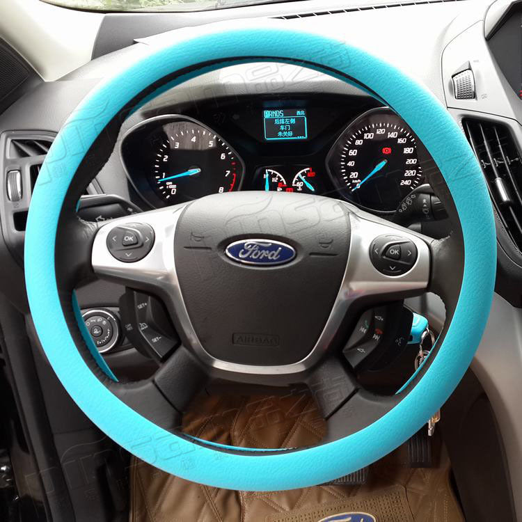 Housse de volant antidérapante en silicone pour voiture