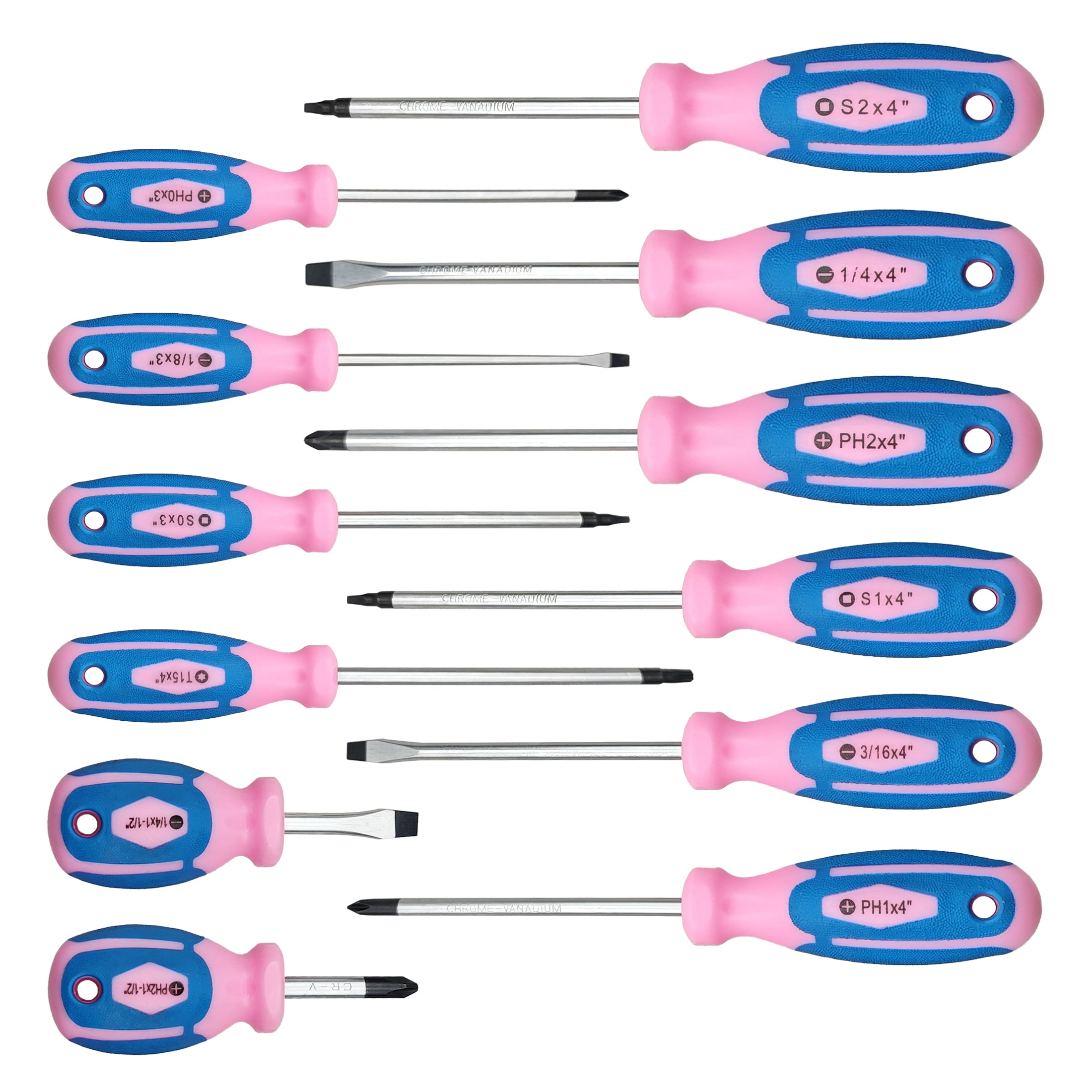 Jeu de 12 tournevis, outils ergonomiques de rénovation