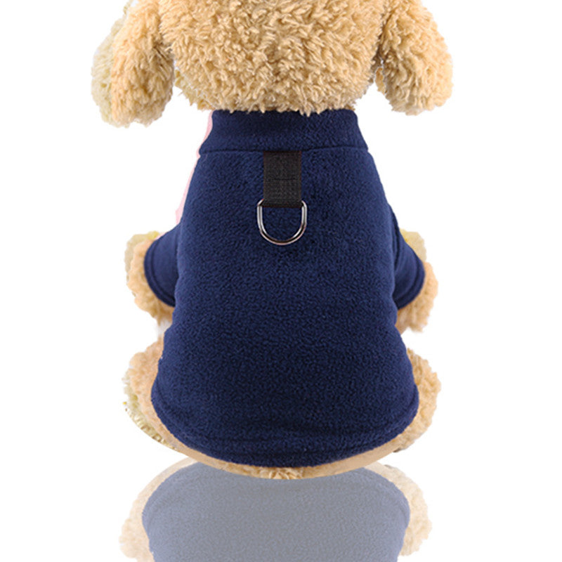Fleece D buckle dog clothes