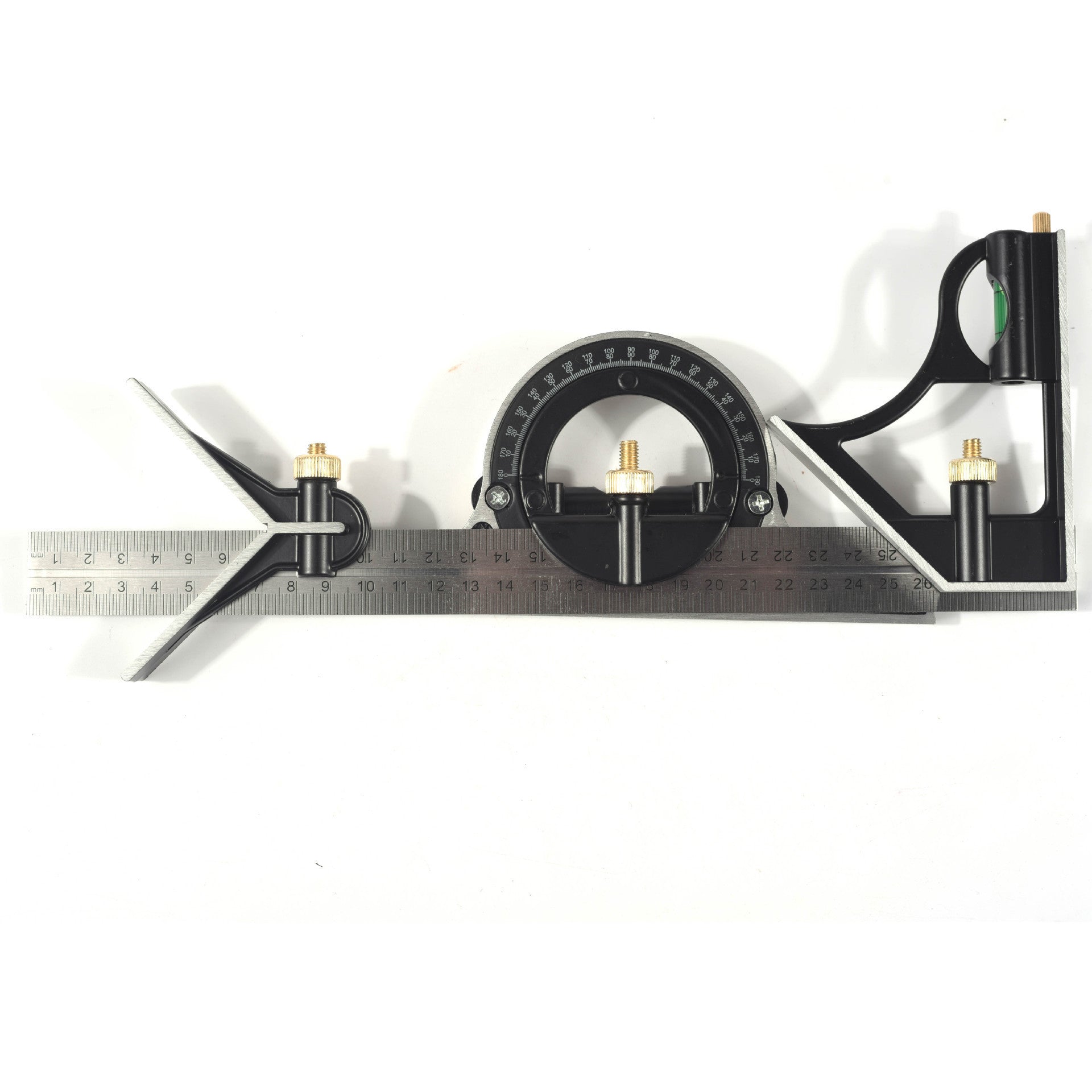 Horizontal angle multifunctional combination protractor