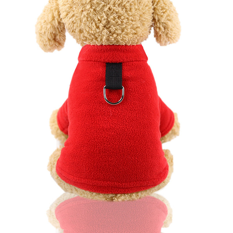 Fleece D buckle dog clothes