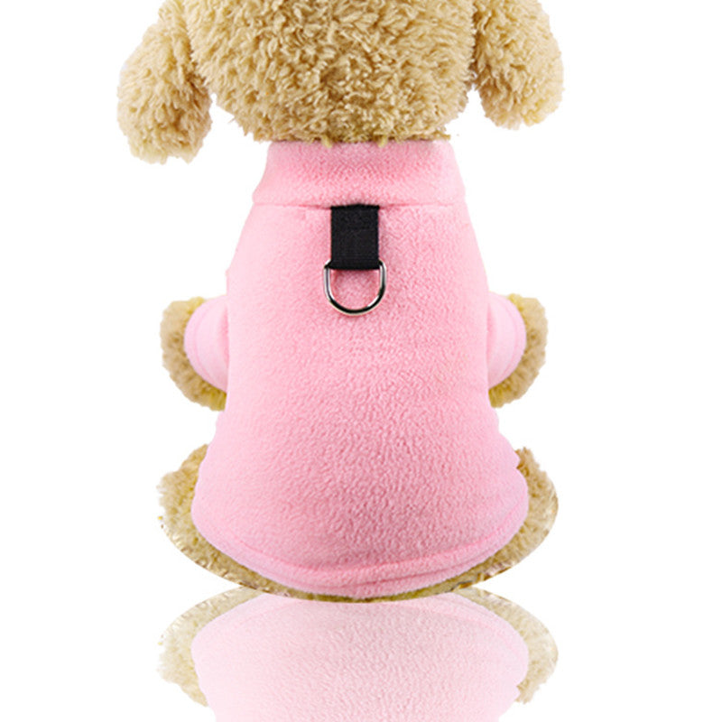 Fleece D buckle dog clothes