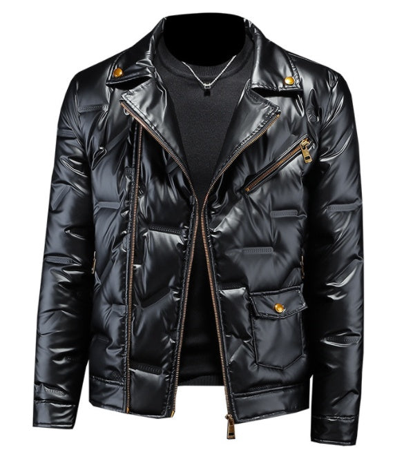 Jacket pour homme à col lustré en duvet de canard blanc