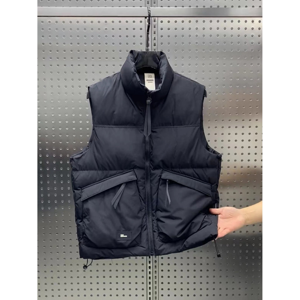 Gilet sans manches chaude et ample pour homme, style tendance, en duvet de canard blanc