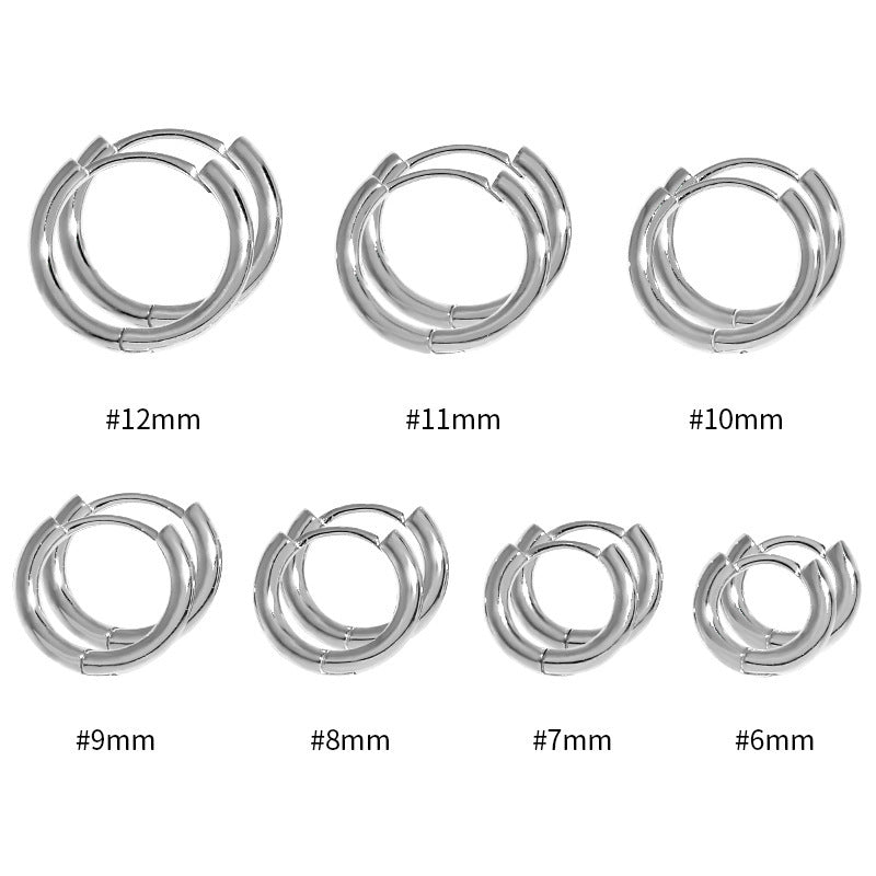 MinimalistVersatile Geometric Circle Sterling Silver Earrings For Women