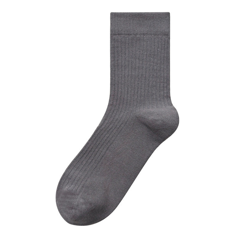 Mens Mid-Calf Cotton Socks With Odor-Resistant Properties