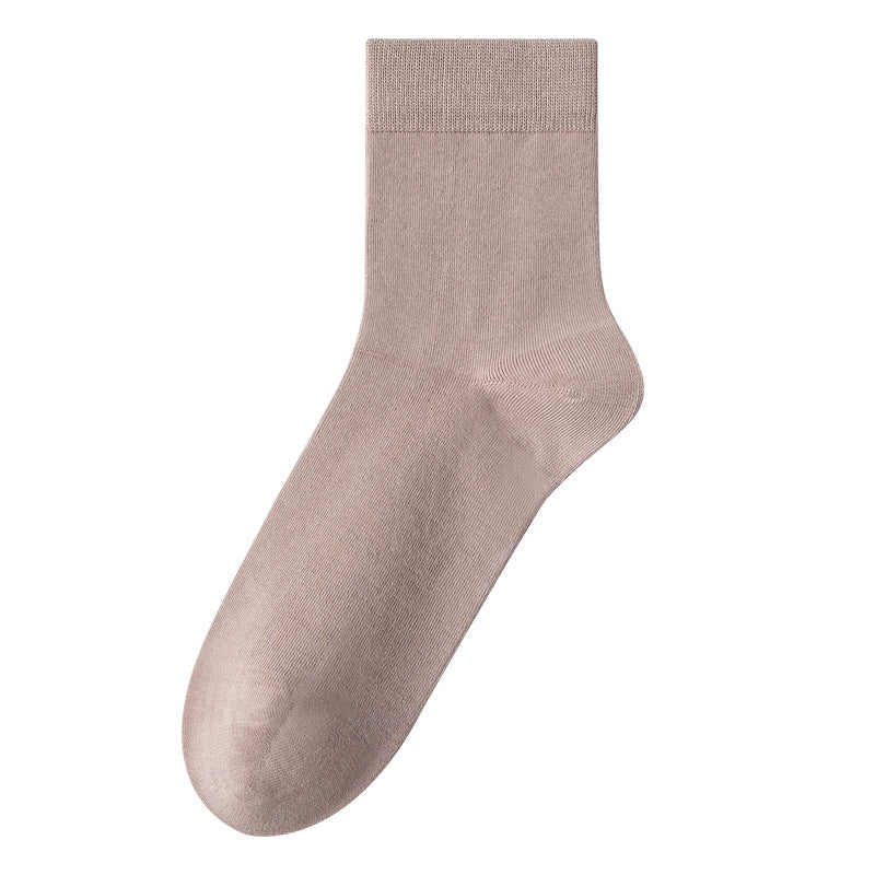 Mens Mid-Calf Cotton Socks With Odor-Resistant Properties