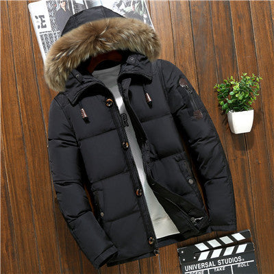 Manteau pour homme courte en duvet de canard blanc