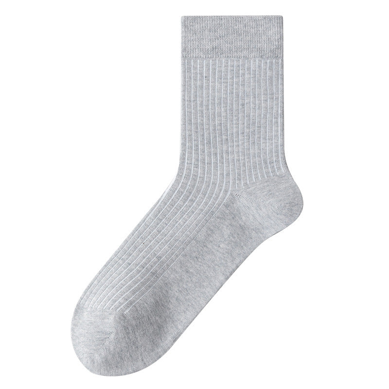 Mens Mid-Calf Cotton Socks With Odor-Resistant Properties