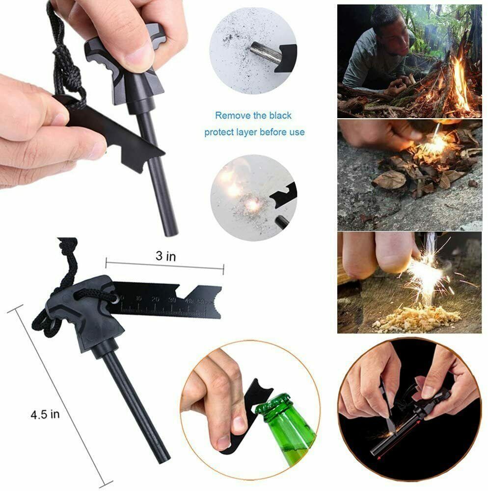 Trousse de Survie d'Urgence 14-en-1 – Kit Tactique Complet avec Boîtier Antichoc