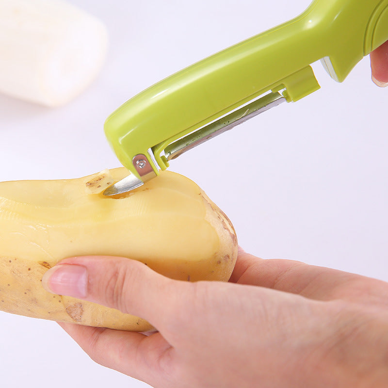 Éplucheur électrique multifonctions, lame en acier inoxydable, de fruits et pommes de terre