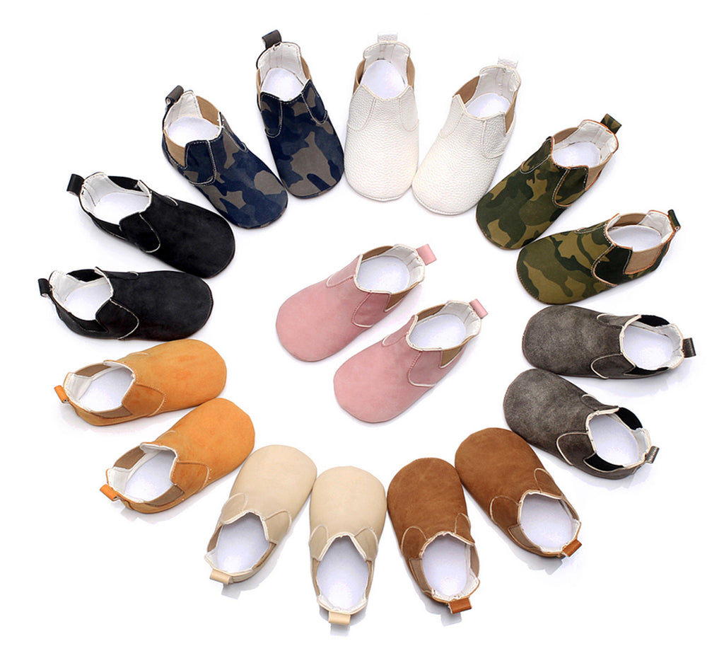 Chaussures pour bébé élastiques en PU souple