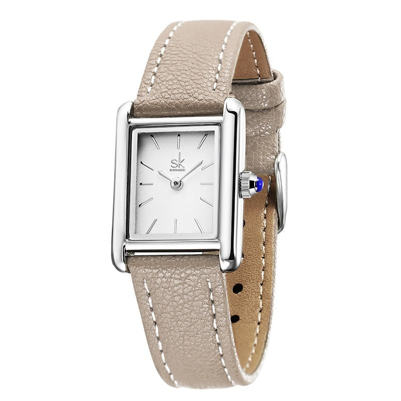 Watch Retro Minority Watch Fashion Waterproof Quartz Watch High Sense Small Square Watch