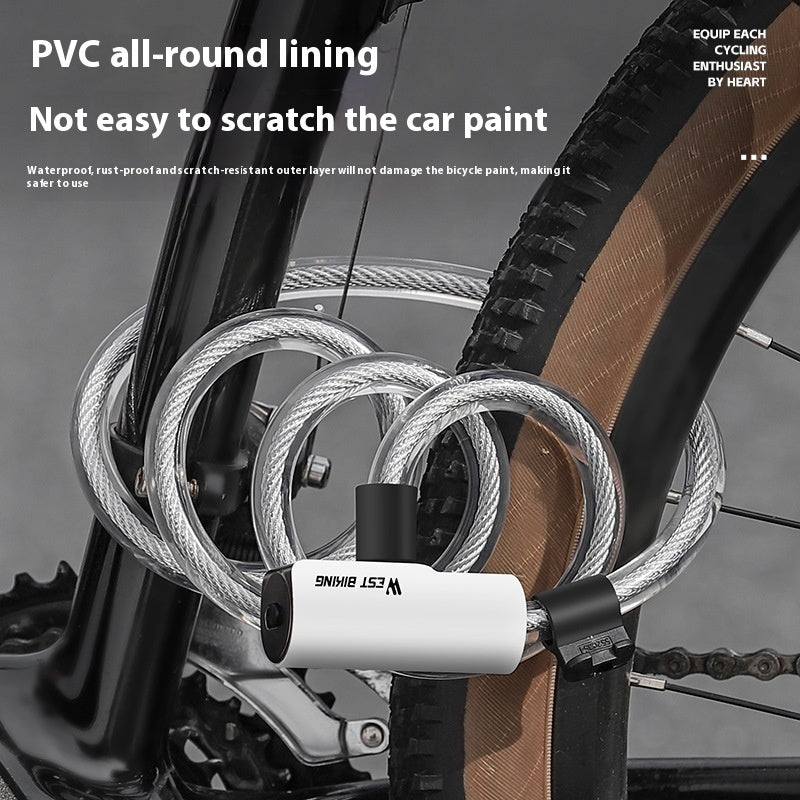 Cable Lock Bicycle Anti-theft Portable Riding Lock