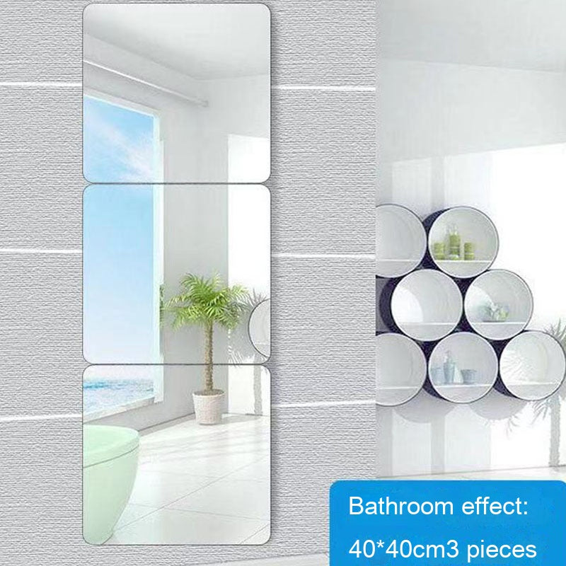 Autocollant miroir mural en acrylique