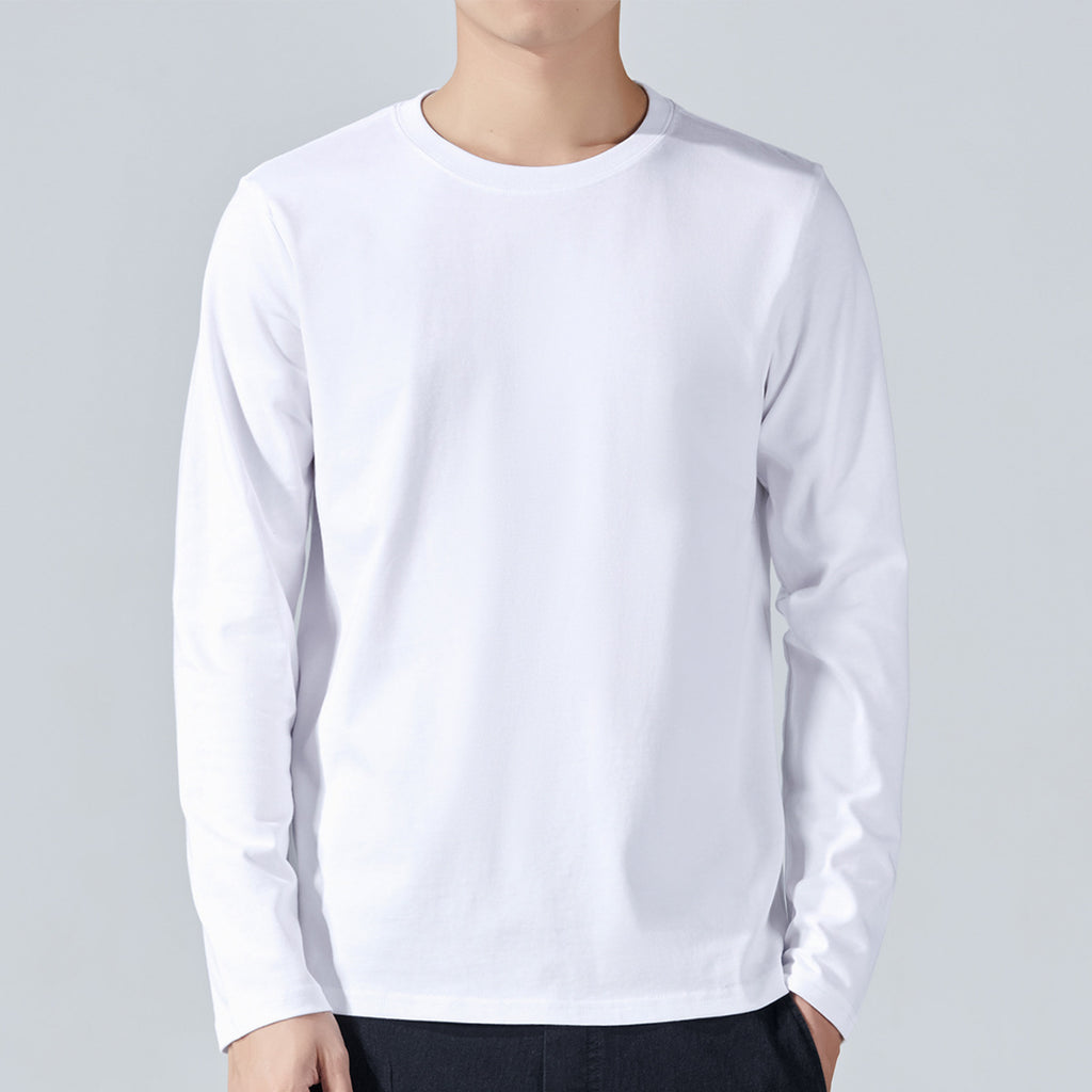 Mens Long sleeve Solid colorCotton T-shirt