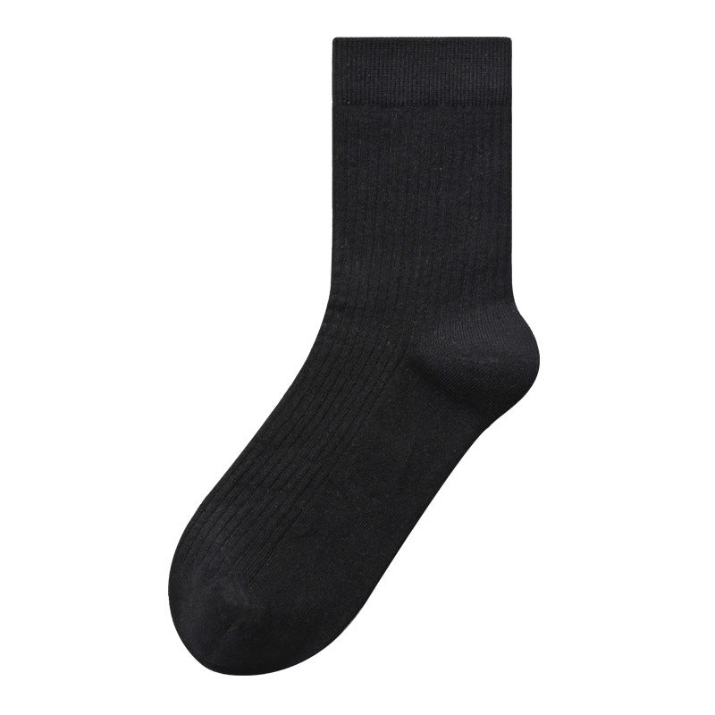 Mens Mid-Calf Cotton Socks With Odor-Resistant Properties