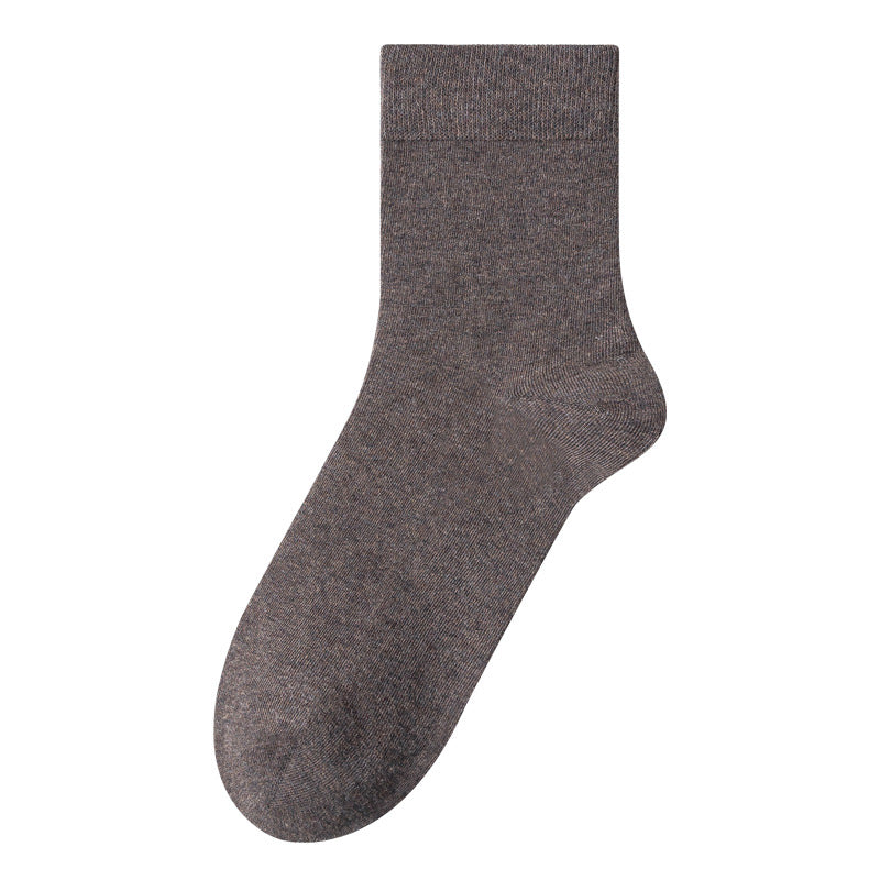 Mens Mid-Calf Cotton Socks With Odor-Resistant Properties