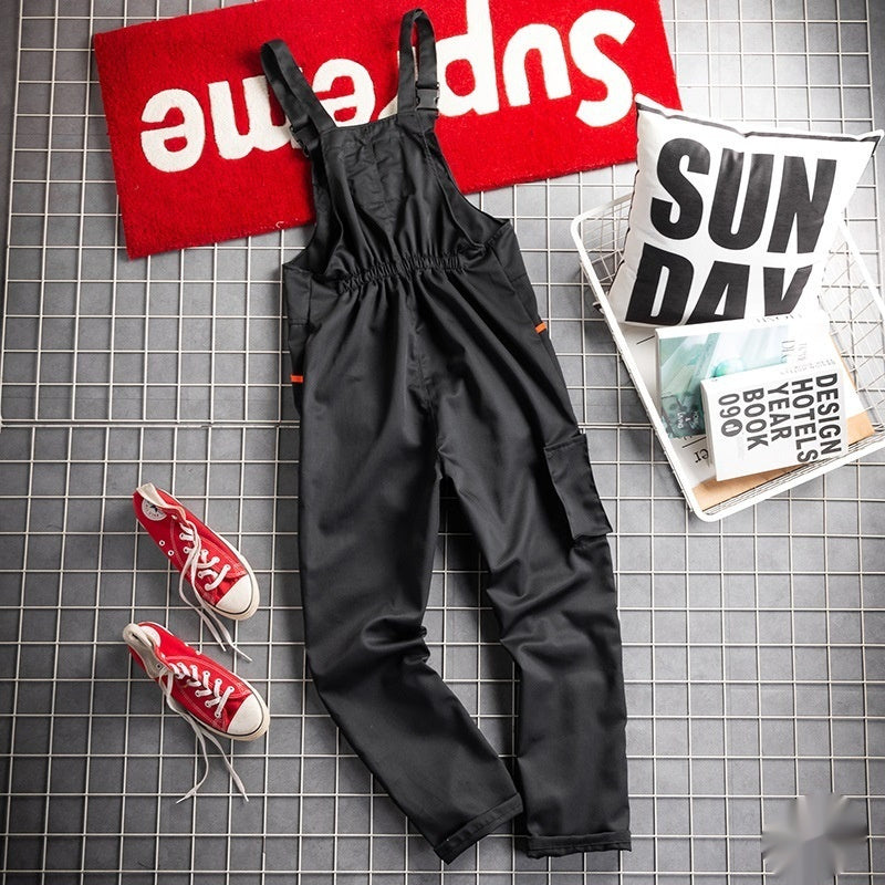 Retro Casual Workwear Overalls For Men Hip-hop Dungarees Work Clothes