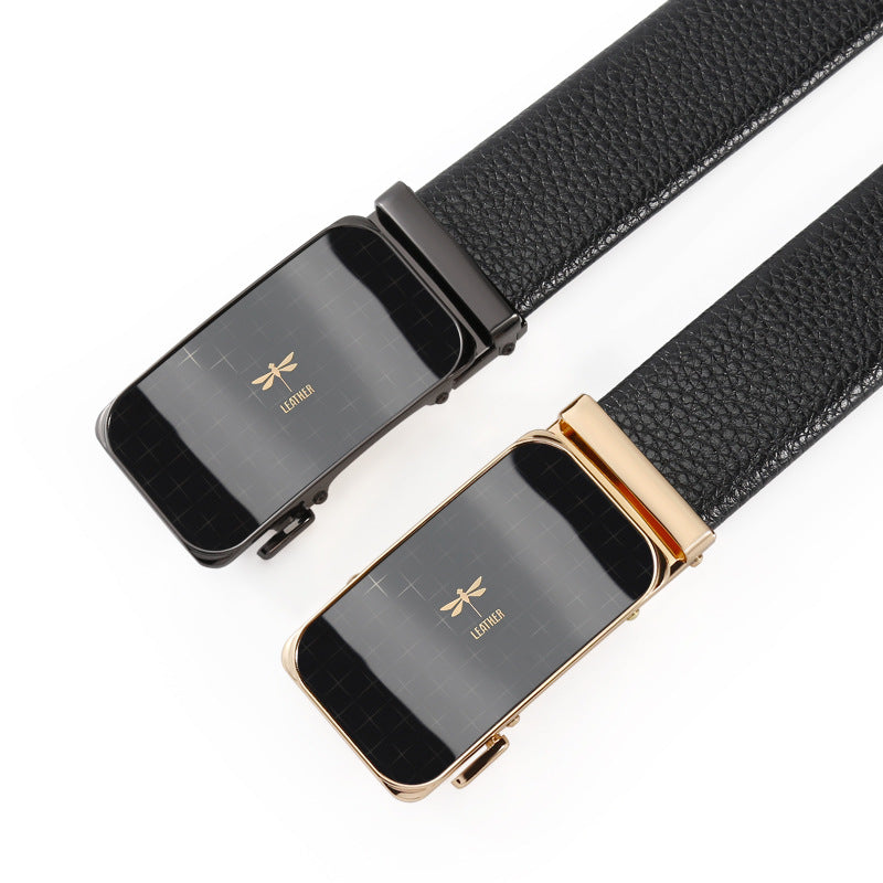 Mens Casual Business Belt Made Of Split Leather