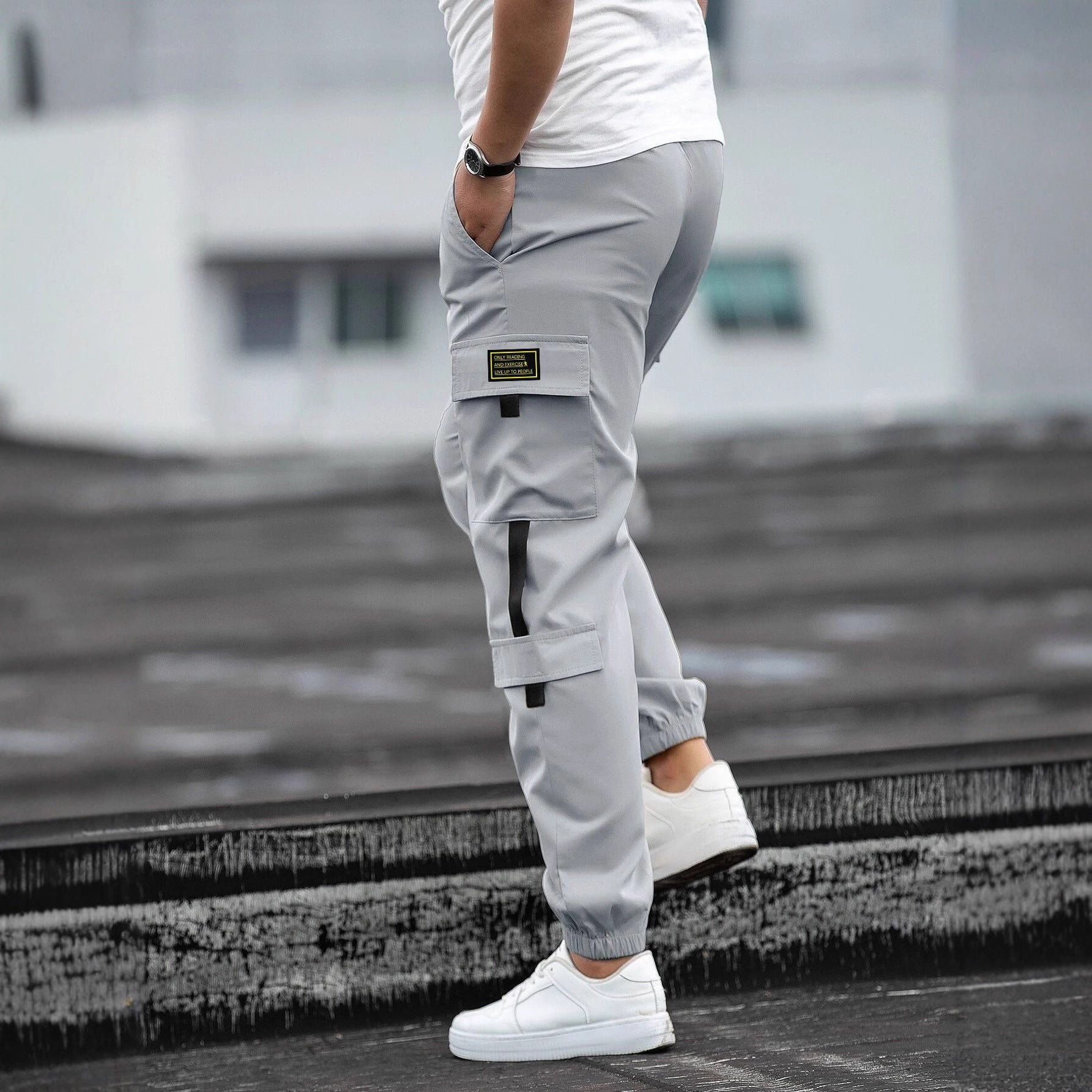 Mens Retro Jogger Casual Work Pants