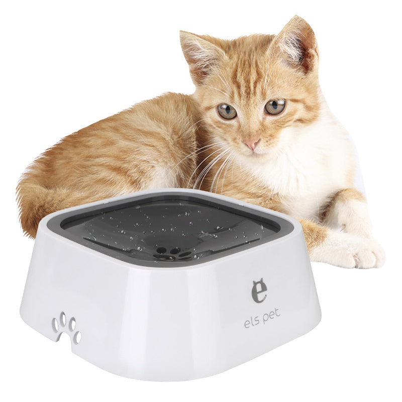 Bol d'Eau Anti-Débordement 1.5L – Distributeur à Disque Flottant pour Animaux